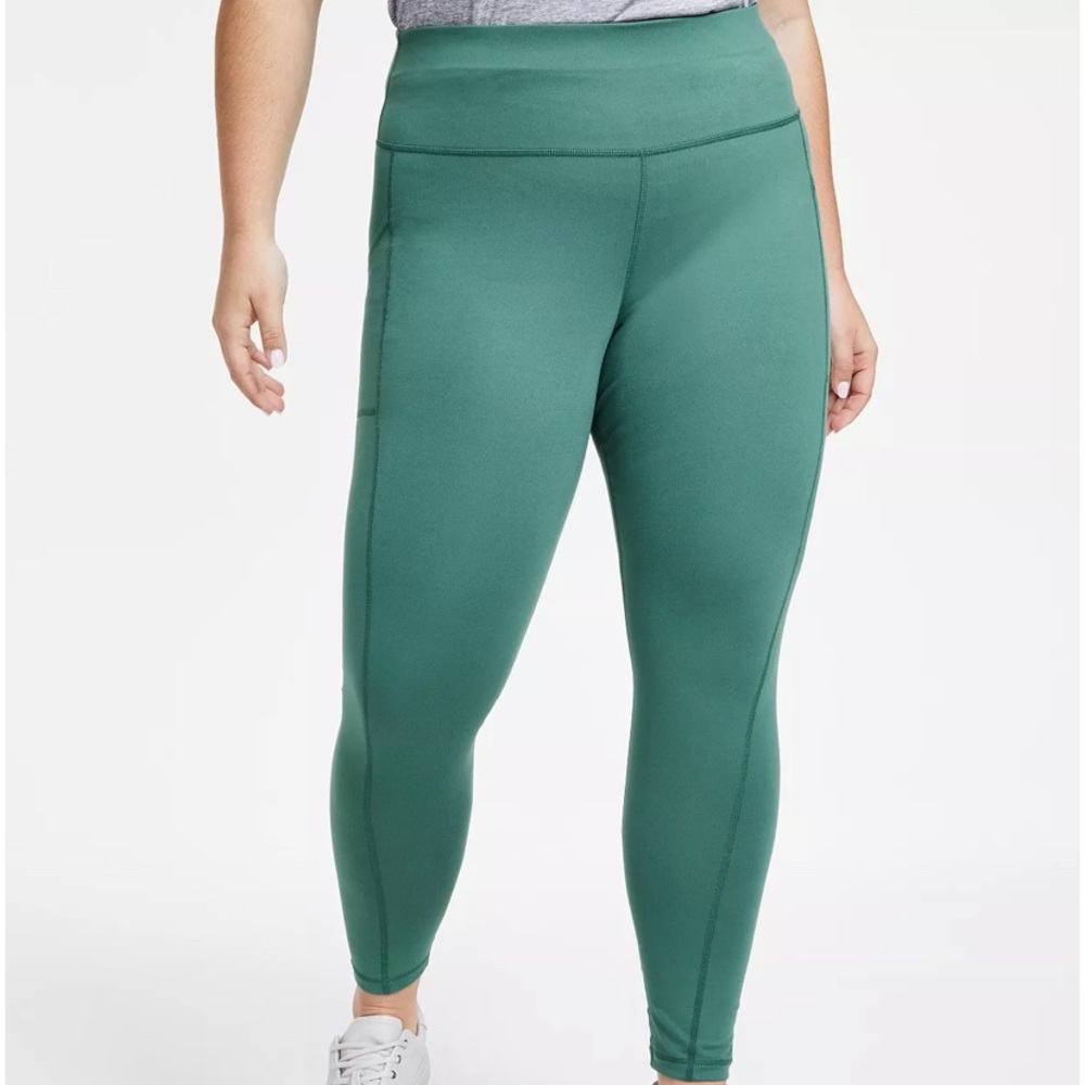 Ideology Size M High Rise Side Pocket Green Leggings